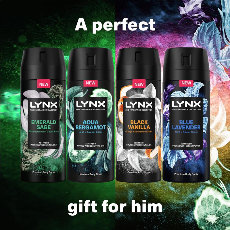 Load image into Gallery viewer, Lynx Fine Fragrance Premium Body Spray Black Vanilla 150ml
