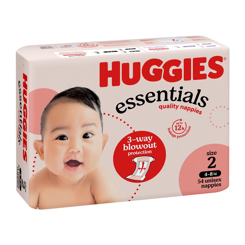Load image into Gallery viewer, Huggies Essentials Size 2 4-8kg 54 Nappies
