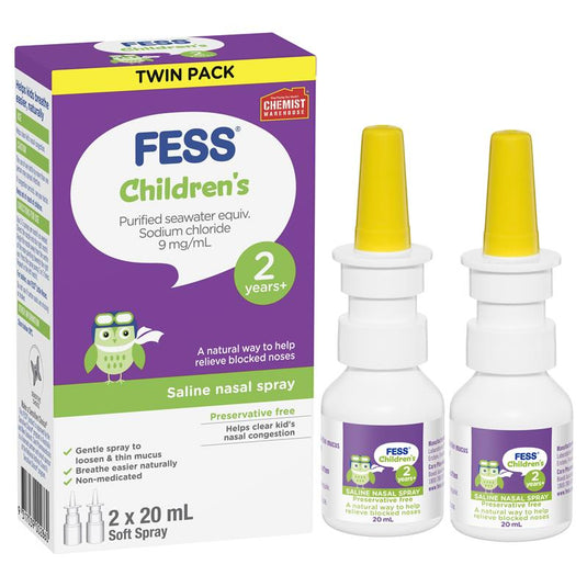 Fess Childrens Nasal Spray 20ml Twin Pack Exclusive Size