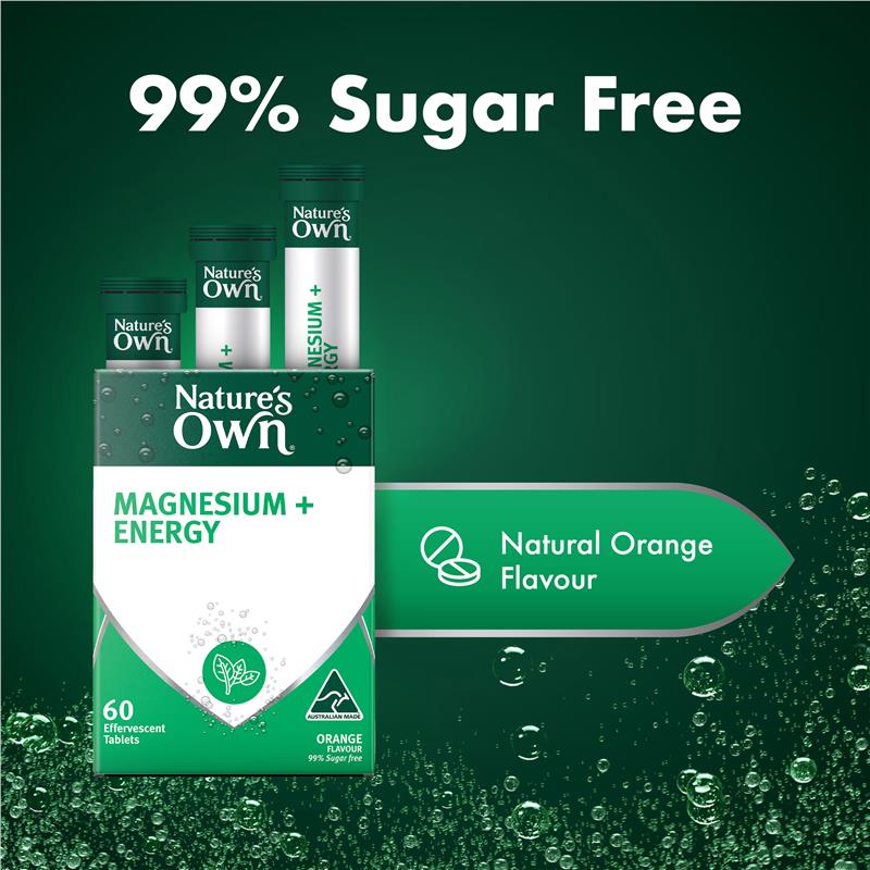 Load image into Gallery viewer, Nature's Own Magnesium + Energy Effervescent 60 Tablets

