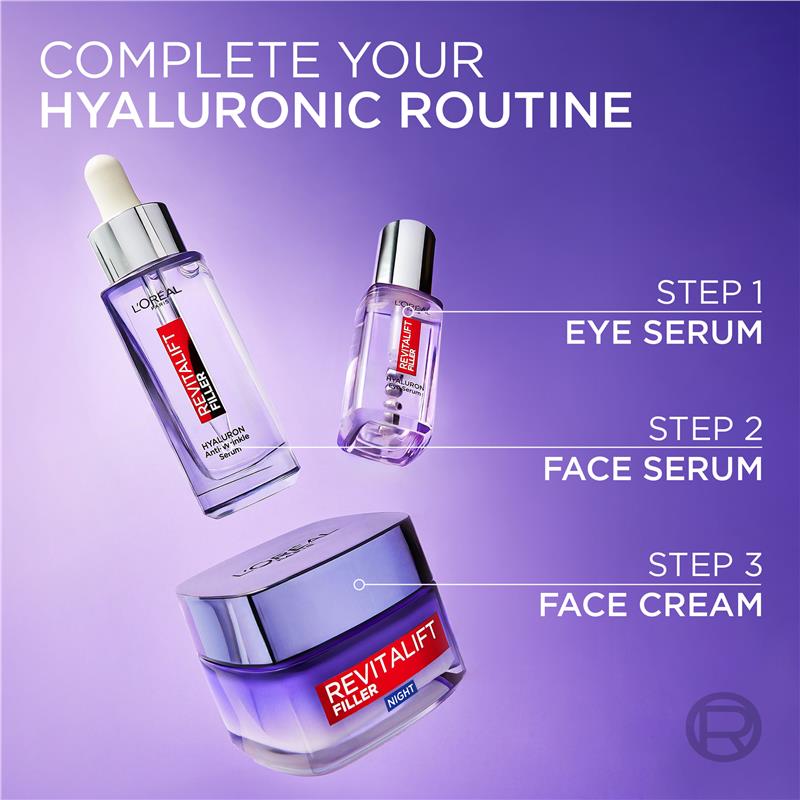 Load image into Gallery viewer, L'Oreal Paris Revitalift Filler [HA] Night Moisturiser 50ml
