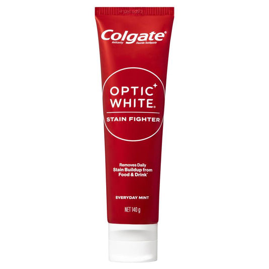 Colgate Optic White Stain Fighter Teeth Whitening Toothpaste Sparkling White with Hydrogen Peroxide 140g