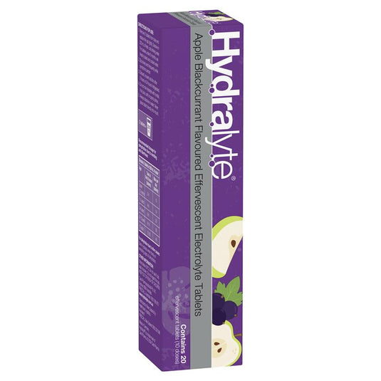 Hydralyte Electrolyte Effervescent Apple Blackcurrant 20 Tablets