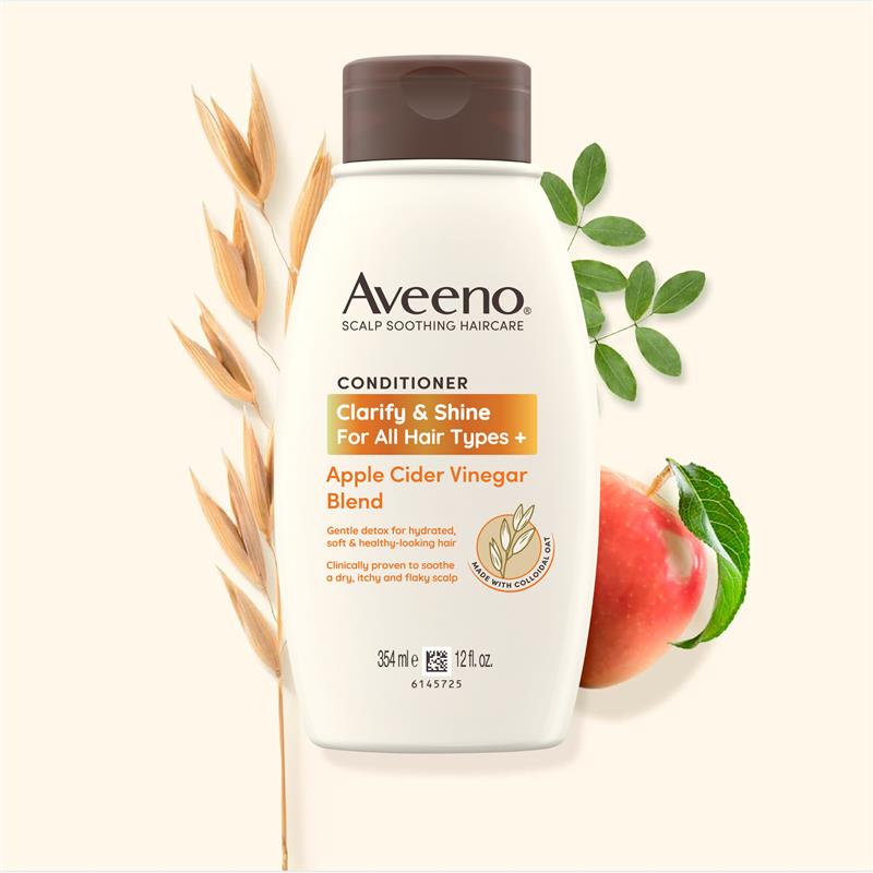 Load image into Gallery viewer, Aveeno Apple Cider Vinegar Clarifying Conditioner for Dull Hair 354mL
