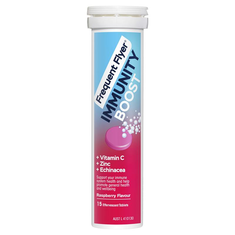 Load image into Gallery viewer, Frequent Flyer Immunity Boost Raspberry 15 Effervescent Tablets
