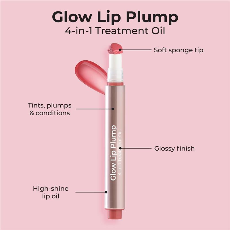Load image into Gallery viewer, MCoBeauty Glow Lip Plump 4-in-1 Treatment Oil Amelia Berry Mauve
