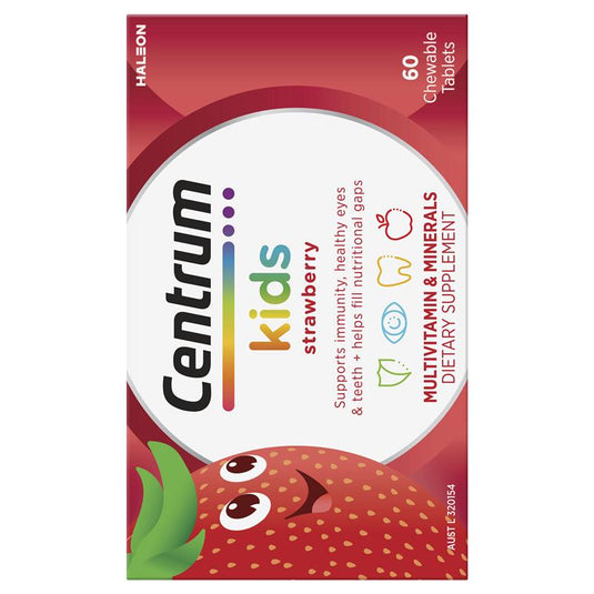 Centrum Kids Multi Vitamin 60 Strawberry Tablets