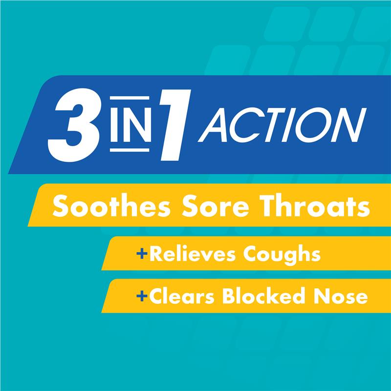 Load image into Gallery viewer, Difflam Soothing Cough + Sore Throat + Blocked Nose Honey Lemon 32 Lozenges
