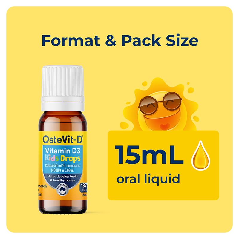 Load image into Gallery viewer, OsteVit-D Vitamin D3 Kids Drops 15ml Liquid
