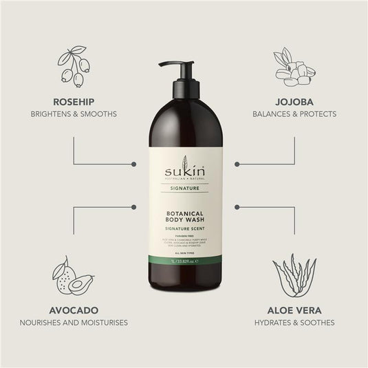 Sukin Signature Botanical Body Wash Pump 1 Litre