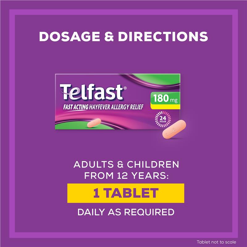 Load image into Gallery viewer, Telfast Hayfever Allergy Tablets 180mg 70 Pack
