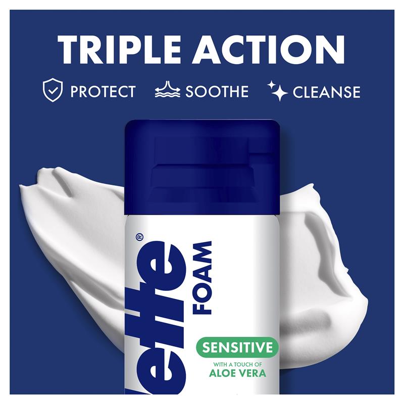 Load image into Gallery viewer, Gillette Sensitive Skin Soothing Shave Foam 245g
