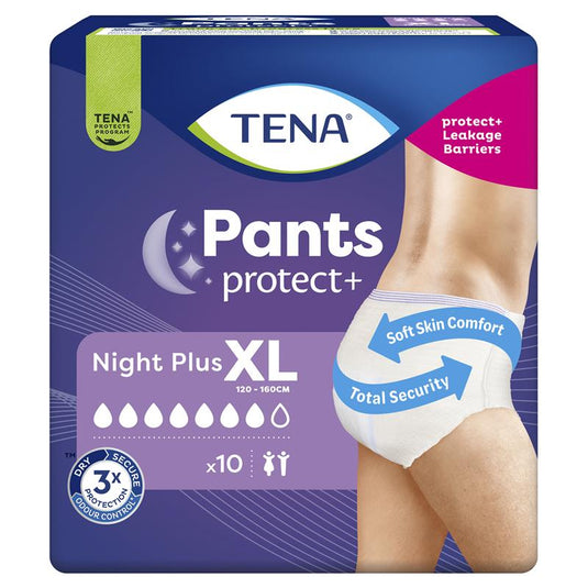 TENA Pants Night Plus Extra Large 10 Pack
