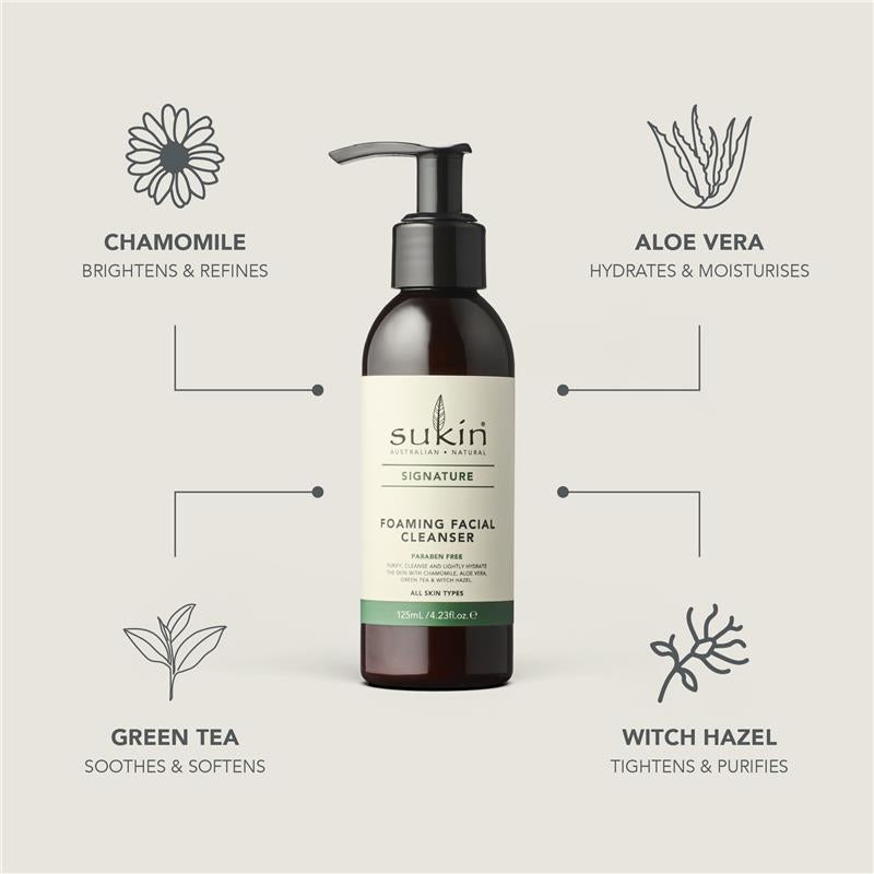 Load image into Gallery viewer, Sukin Signature Foaming Facial Cleanser Pump 125ml
