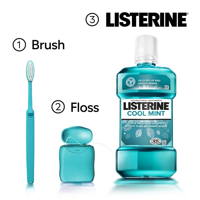 Load image into Gallery viewer, Listerine Cool Mint Antibacterial Mouthwash 250mL
