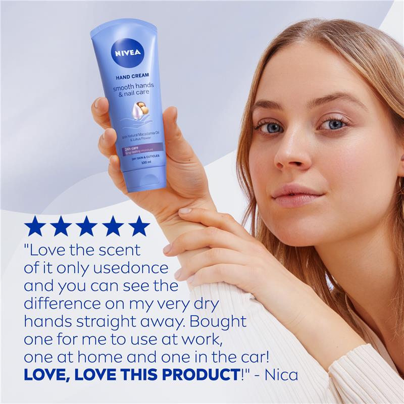 Load image into Gallery viewer, NIVEA Smooth Hands &amp; Nail Care Hand Cream 100ml
