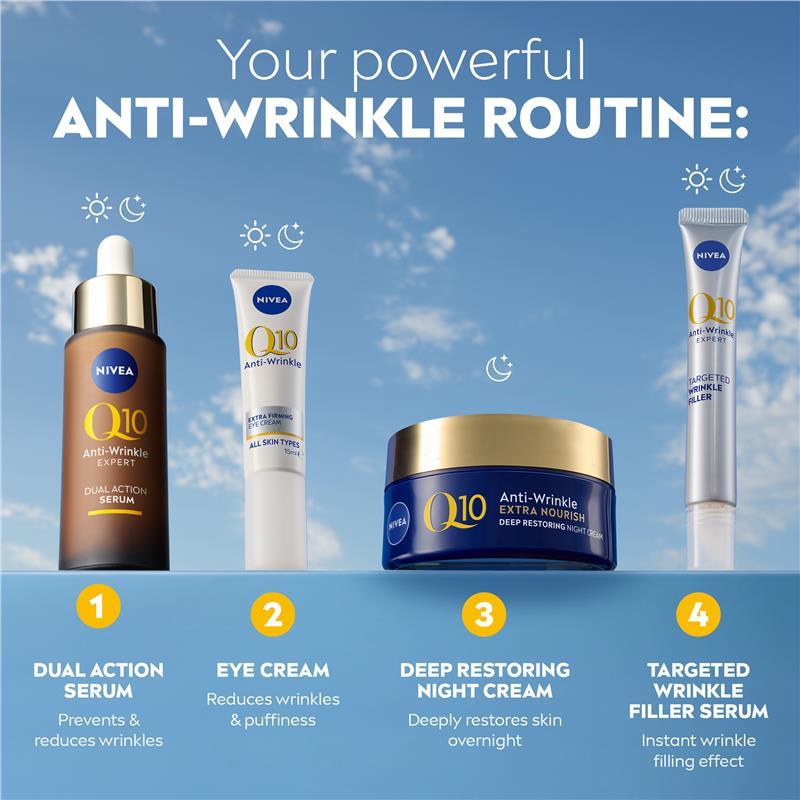 Load image into Gallery viewer, NIVEA Q10 Anti-Wrinkle Extra Nourish Deep Restoring Night Cream 50ml
