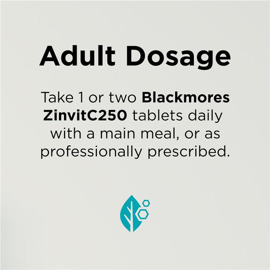 Blackmores ZinvitC250 50 Tablets