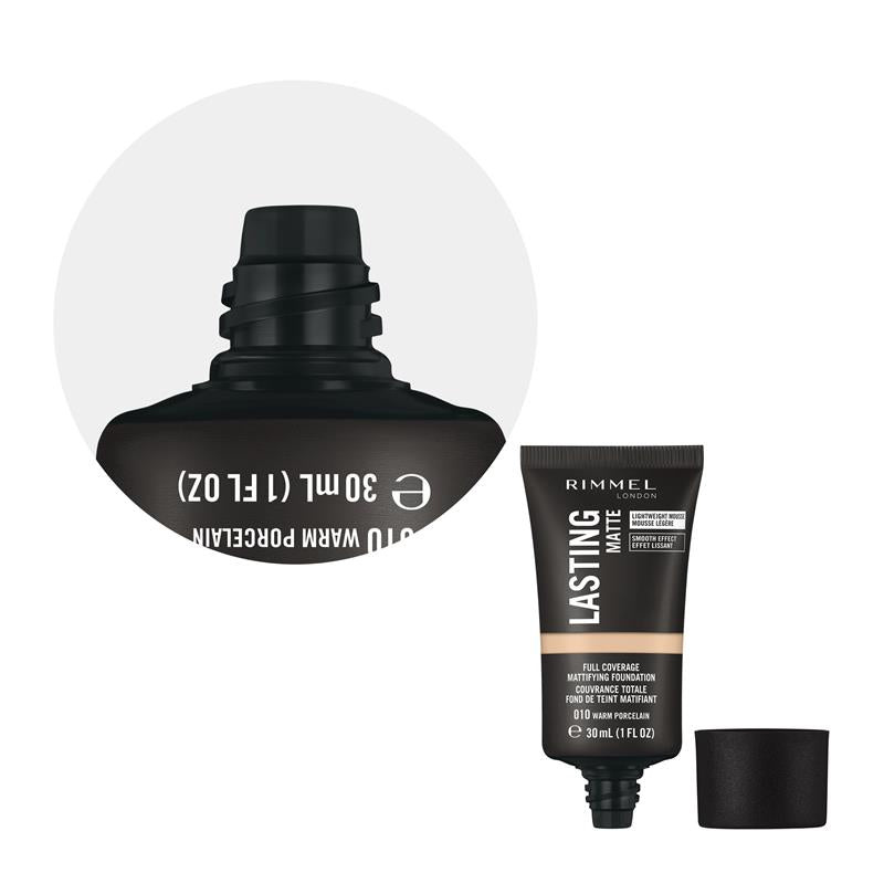 Load image into Gallery viewer, Rimmel Lasting Matte Foundation 010 Warm Porcelain

