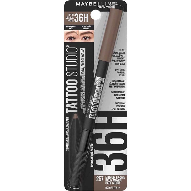 Load image into Gallery viewer, Maybelline Tattoo Studio Brow Pencil Medium Brown
