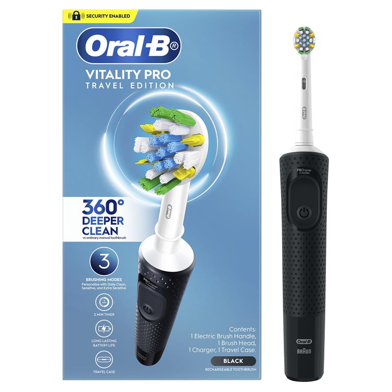 Load image into Gallery viewer, Oral-B Electric Toothbrush Vitality Pro Deep Clean with Travel Case - Black
