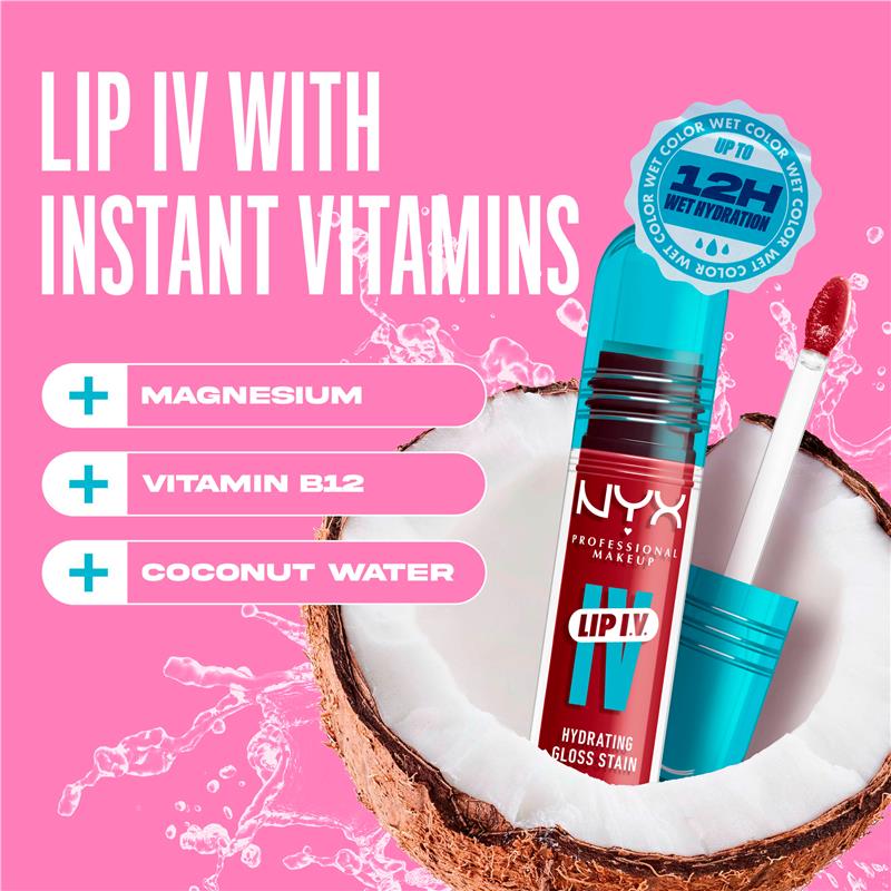 Load image into Gallery viewer, NYX Lip IV Hydrating Gloss Stain Blush Rush
