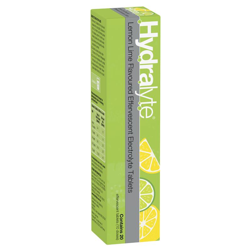 Load image into Gallery viewer, Hydralyte Effervescent Lemon Lime Electolyte Tablets 20 Pack
