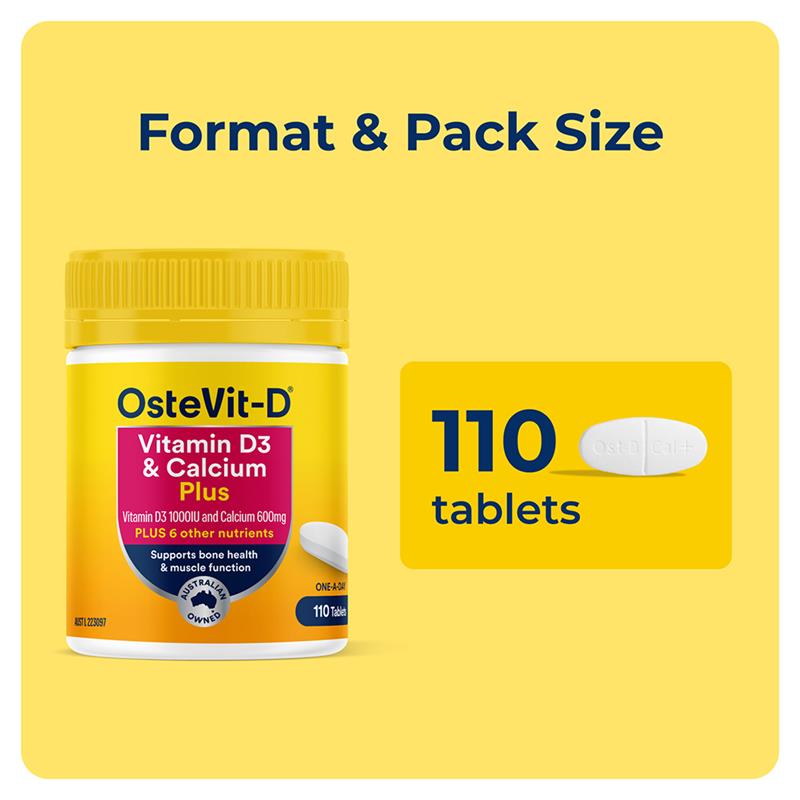Load image into Gallery viewer, OsteVit-D Vitamin D3 &amp; Calcium Plus 110 Tablets
