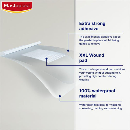 Elastoplast Waterproof Dressing XXL 8cm x 10cm 5 Pack