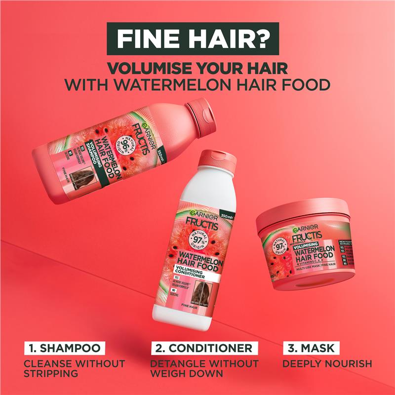 Load image into Gallery viewer, Garnier Fructis Hair Food Watermelon Shampoo 350ml
