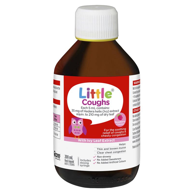 Load image into Gallery viewer, Little Coughs Raspberry 200ml
