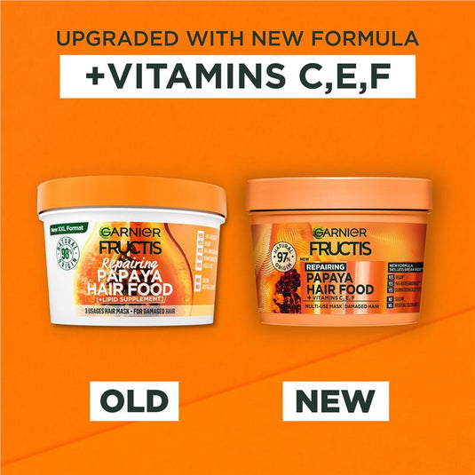 Garnier Fructis Hair Food Repairing Papaya 3-in-1 Mask Treatment for Damaged Hair 390ml