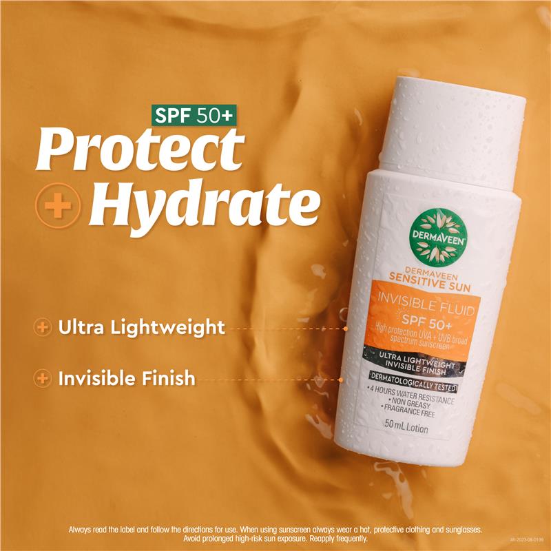 Load image into Gallery viewer, DermaVeen Sensitive Sun Invisible Fluid SPF50+ 50ml
