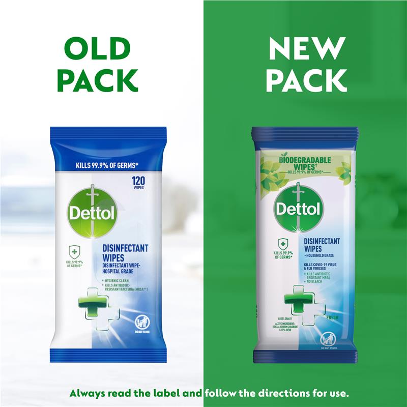 Load image into Gallery viewer, Dettol Antibacterial Disinfectant Surface Biodegradable Cleaning Wipes 110 Pack

