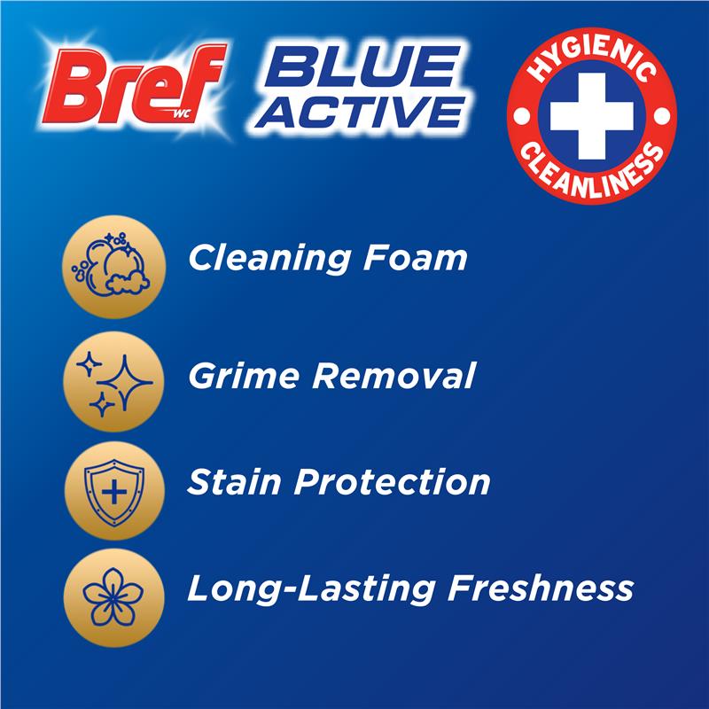 Load image into Gallery viewer, Bref Blue Active Eucalyptus Toilet Block 50g
