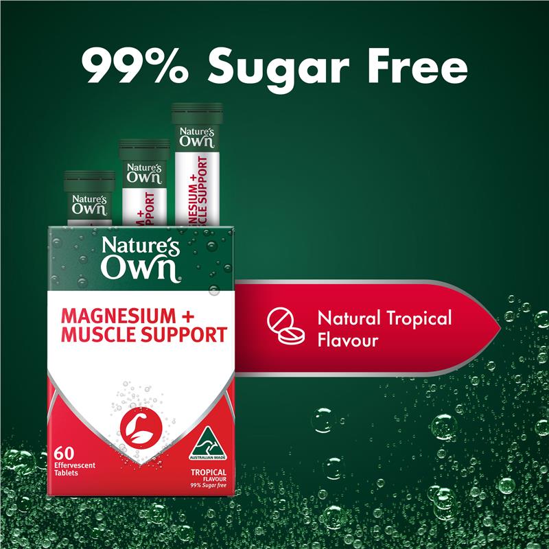Load image into Gallery viewer, Nature's Own Magnesium + Muscle Support Effervescent 60 Tablets
