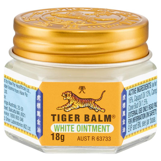 Tiger Balm Nasal Congestion & Muscle Relief White Ointment 18g