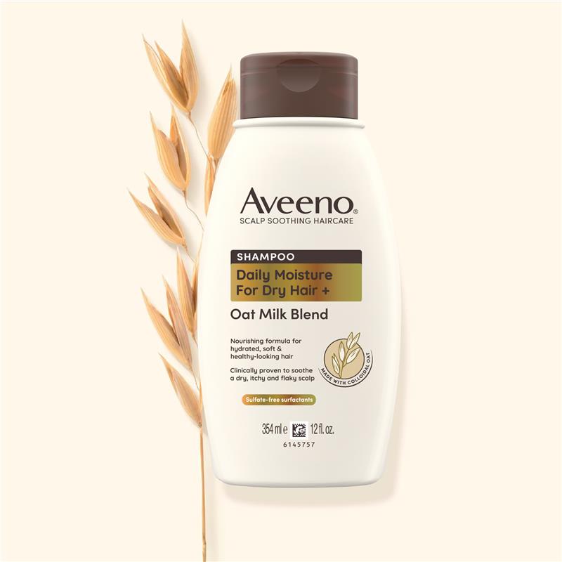 Load image into Gallery viewer, Aveeno Oat Milk Blend Moisturising Shampoo for Dry &amp; Damaged Hair 354mL
