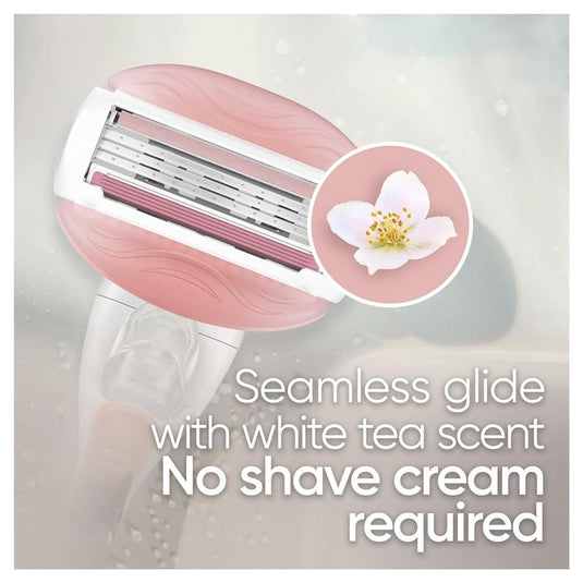 Gillette Venus Comfort Glide White Tea Blade Refills 4 Pack