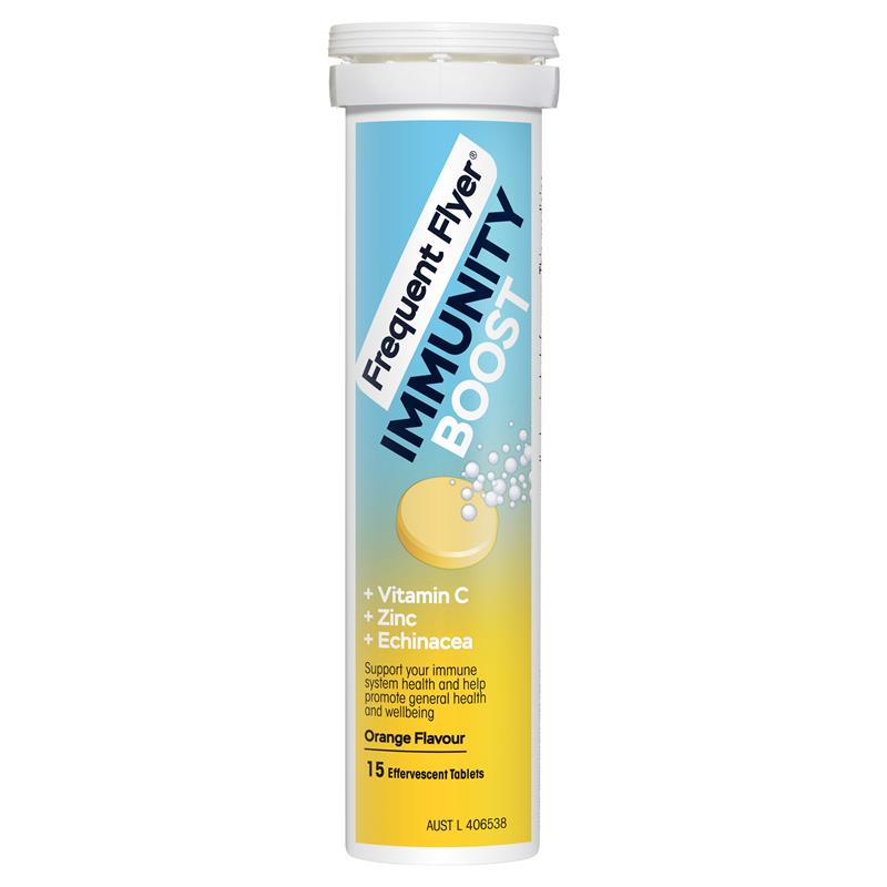 Load image into Gallery viewer, Frequent Flyer Immunity Boost Orange 15 Effervescent Tablets
