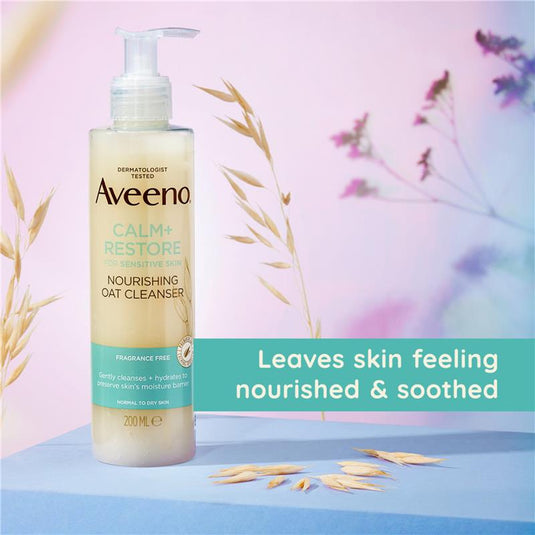 Aveeno Face Calm and Restore Nourishing Oat Cleanser 200ml