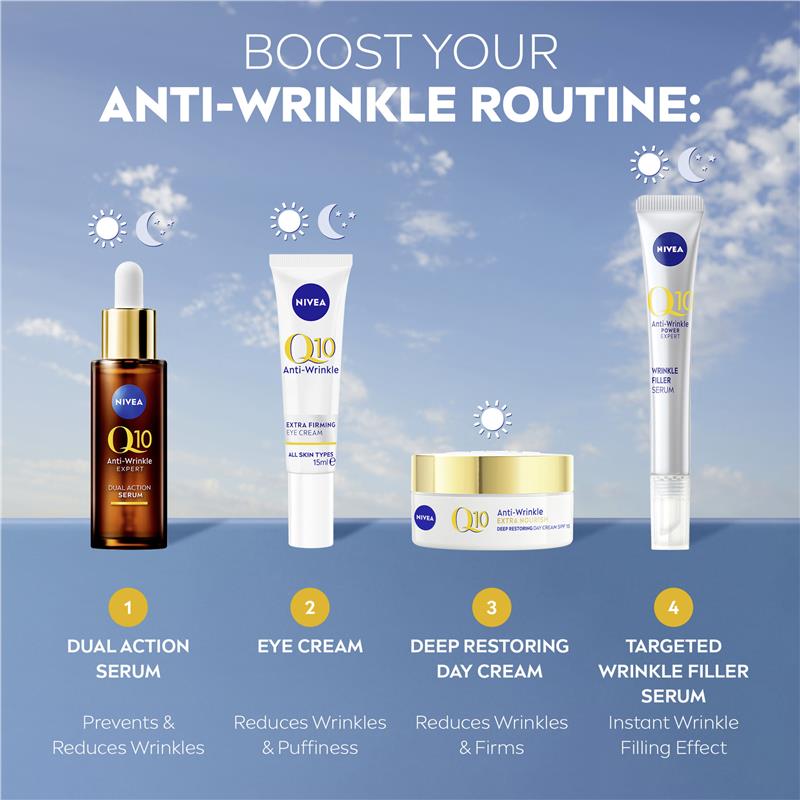 Load image into Gallery viewer, NIVEA Q10 Anti-Wrinkle Extra Nourish Deep Restoring Day Cream SPF15 50ml
