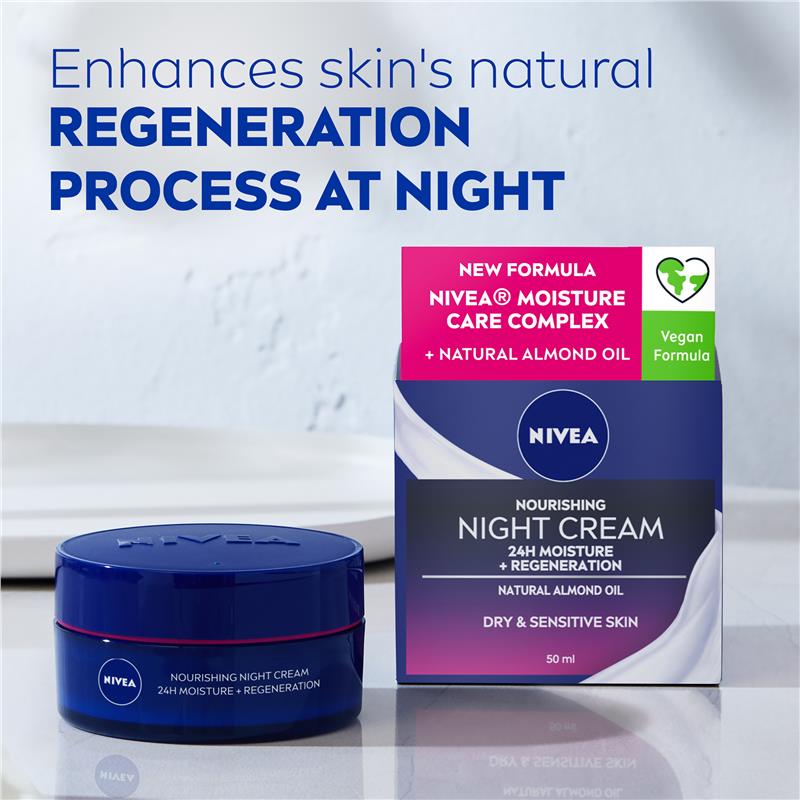 Load image into Gallery viewer, NIVEA Daily Essentials Nourishing Face Moisturiser Night 50ml
