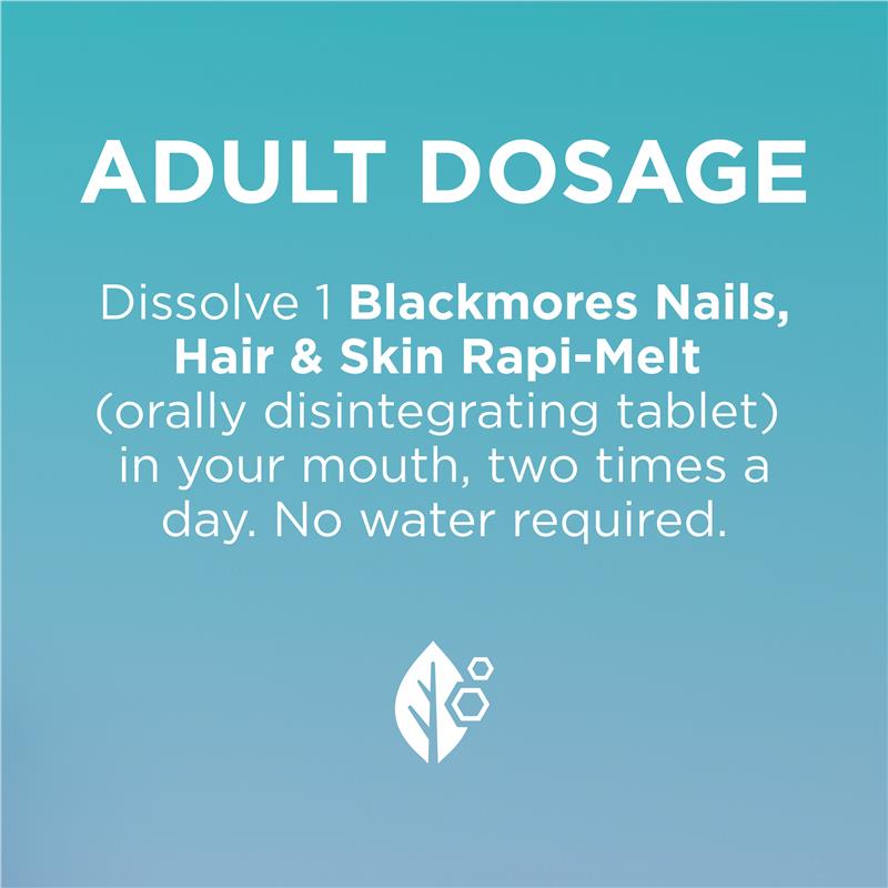 Load image into Gallery viewer, Blackmores Nails Hair+Skin Melt 90 Tablets
