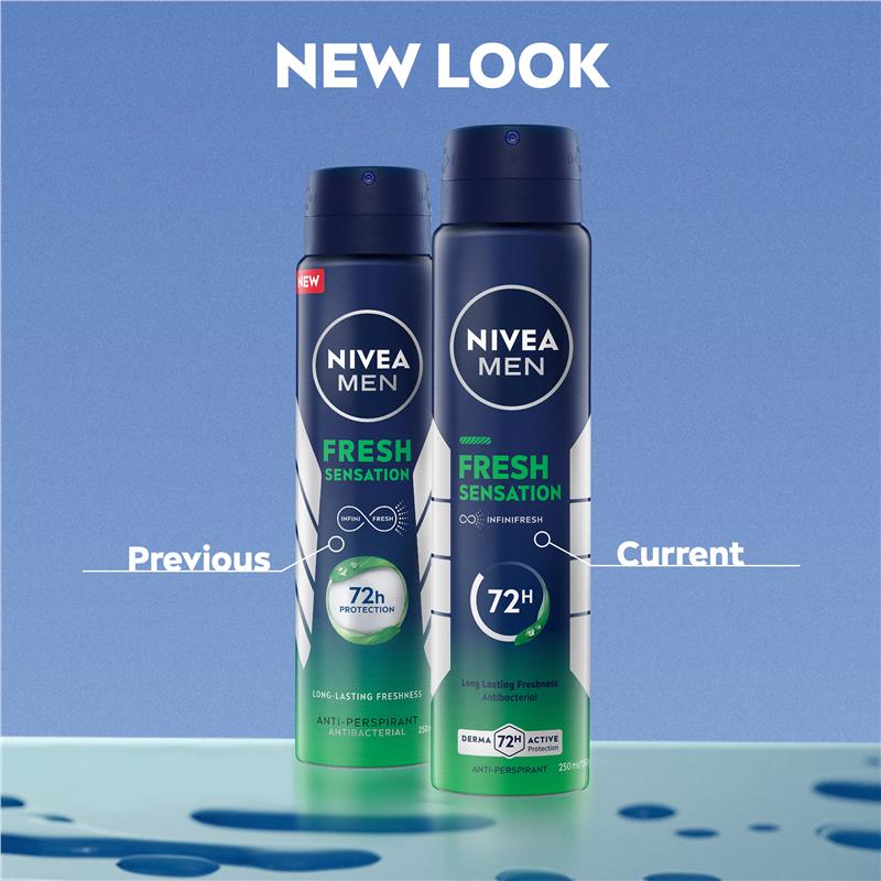 Load image into Gallery viewer, NIVEA MEN Deodorant Fresh Sensation 72hr 250ml
