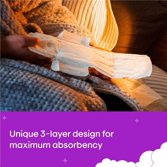 U by Kotex Maxi Pad Overnight Long Wing 8 Pack