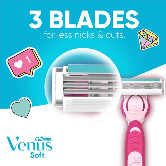Gillette Venus Soft Hybrid Disposable Razors 4 Pack