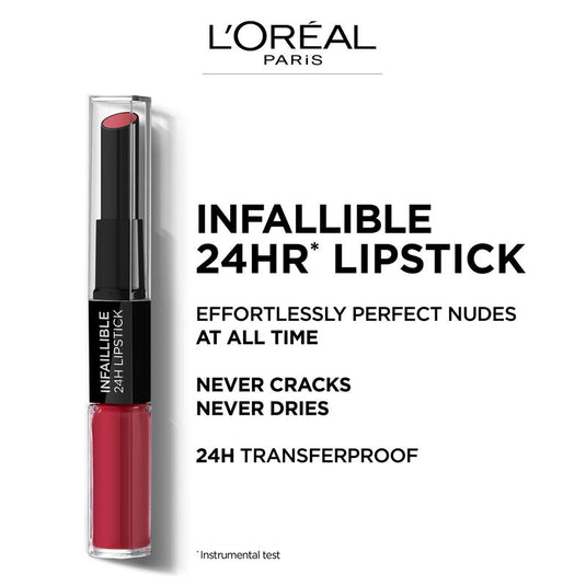 L'Oreal Paris Infallible 24H 2-Step Lipstick 214 Raspberry For Life