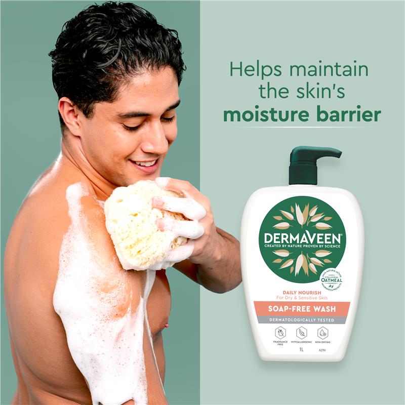 Load image into Gallery viewer, DermaVeen Daily Nourish Soap Free Wash 1L
