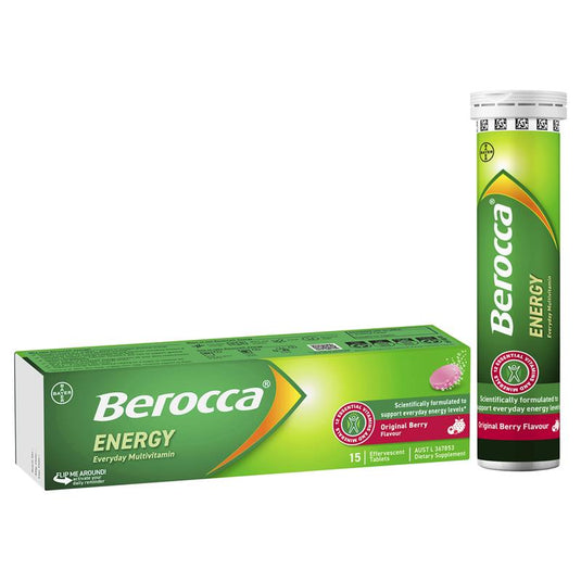 Berocca Energy Original Berry 15 Effervescent Tablets